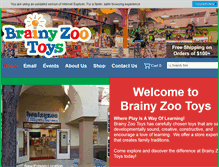 Tablet Screenshot of brainyzootoys.com